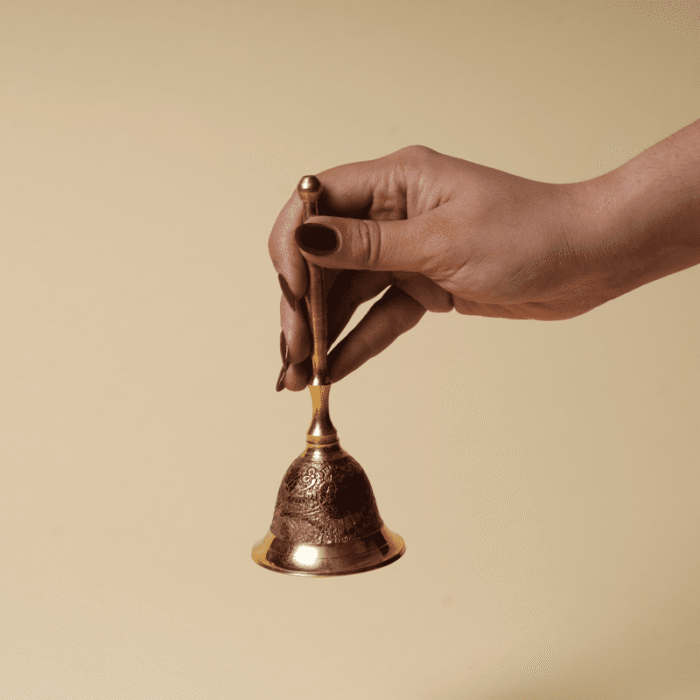 Handcrafted brass pooja bell for home temple and daily rituals