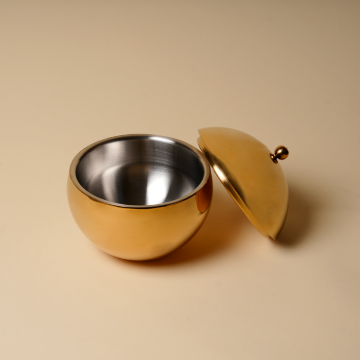 Sphere Chill-Gold Edition-Spherical Ice Bucket - Insulated Round Barware with Lid - Image 2