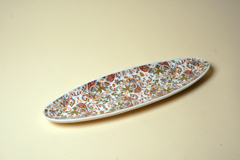 Blush Bloom Platter | Elegant Serving Tray | Intaryaa