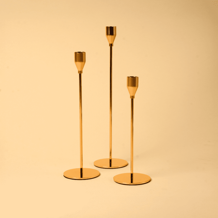 Ornate Glow Pair-Gold and Marble Ceramic Tealight Holder with Amber Glass Chimney - Image 3