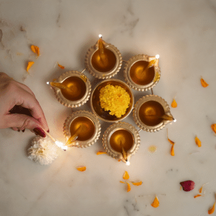 Panchtara Diya Stand