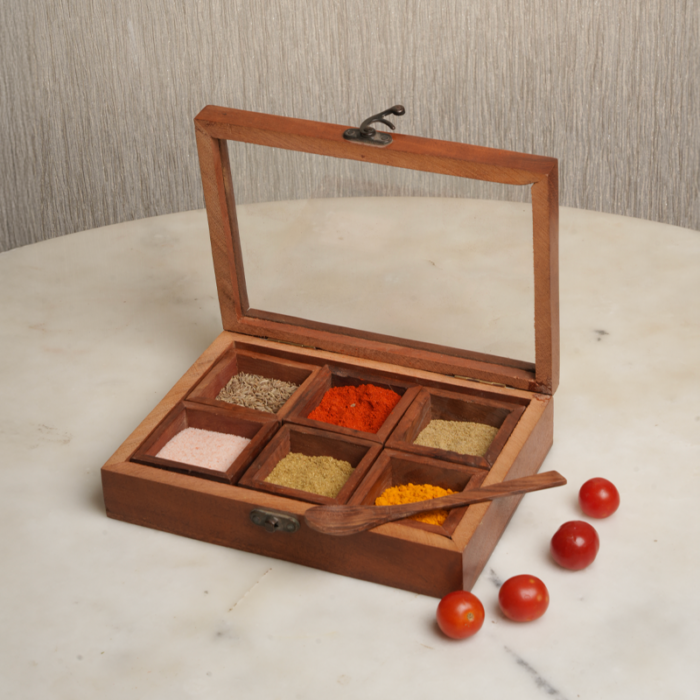 wooden masala box