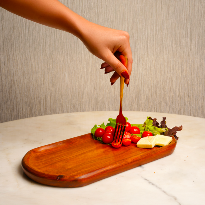 Woodland Edge Platter | Artisanal Serving Tray | Intaryaa