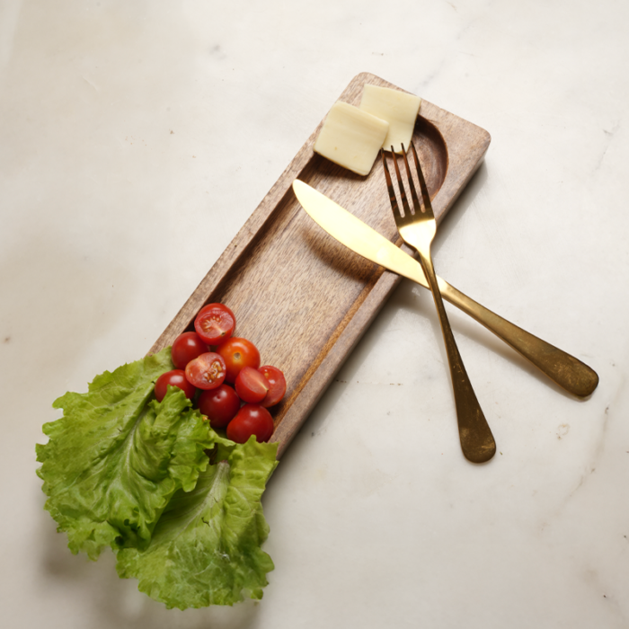 Timbercraft Entertainer Platter -Wood Serving Board – Narrow Long Tapas & Sushi Platter for Modern Kitchen Decor - Image 1