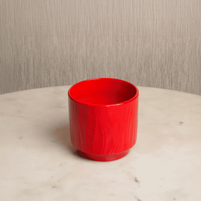Crimson Glow Vase | Vibrant Modern Red Vase | Intaryaa