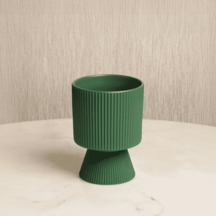 Fluted Vases | Modern Textured Ceramic Decor | Intaryaa
