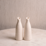 Ivory Bloom Stem Vase - Set of two - Image 2