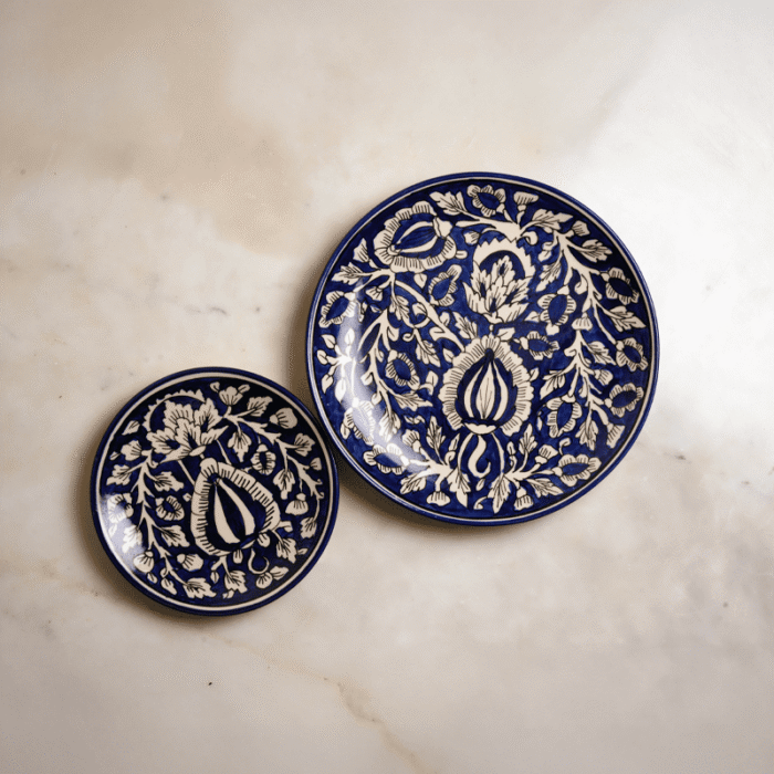 Hand-Painted Style Moroccan Floral Wall Art – Large & Small Set of 2 - Image 2