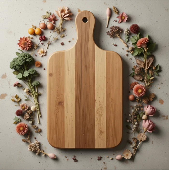 Wooden Paddle Chopping Board Set of 3 with Handle | Solid Wood Cutting Board, Kitchen Chopping & Serving Boards - Image 5