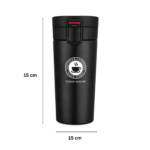 Matte Black Vacuum Insulated Coffee Tumbler – Portable Hot & Cold Beverage Mug-Leak-Proof 500ml Coffee Tumbler - Image 5