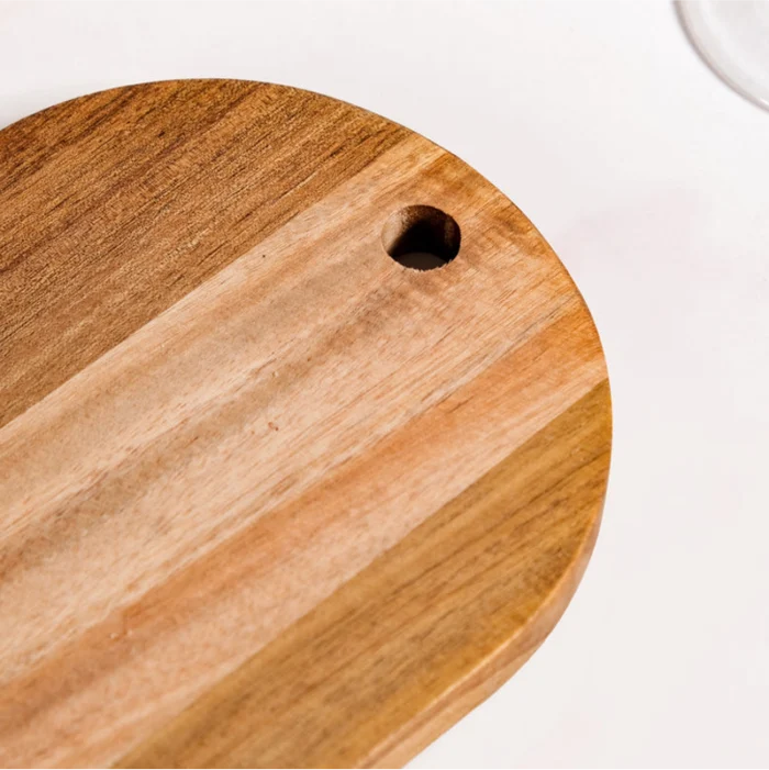 Rustiq Wooden Chopping Board with Handle | Solid Wood Cutting & Serving Board for Kitchen - Image 2