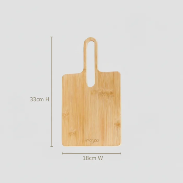 Wooden Bamboo Chopping Board with Long Loop Handle - Image 4