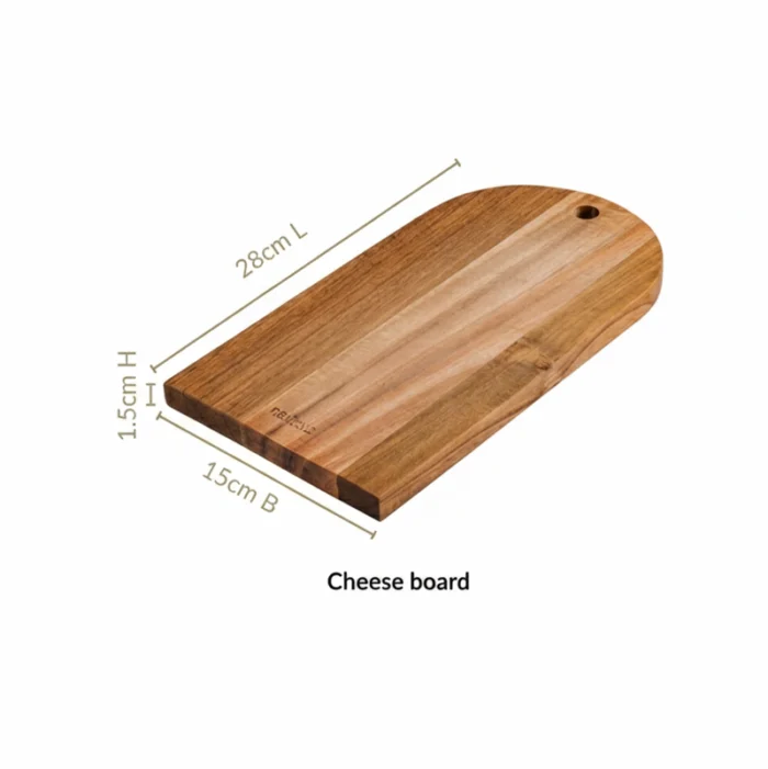 Rustiq Wooden Chopping Board with Handle | Solid Wood Cutting & Serving Board for Kitchen - Image 4