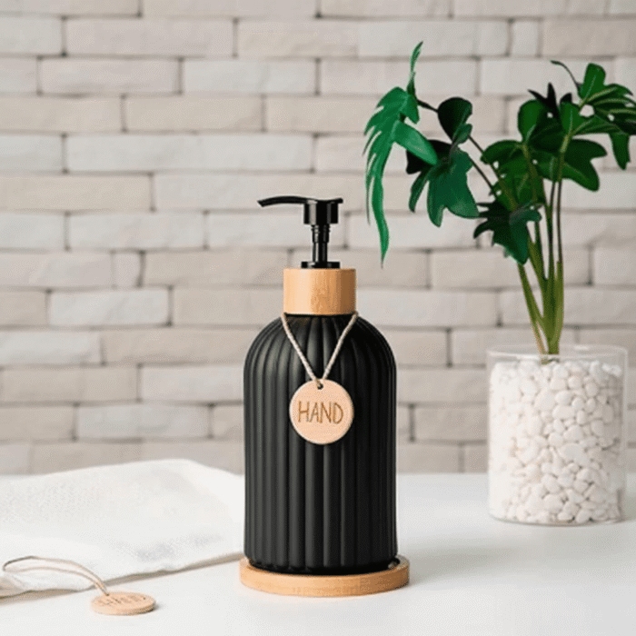 Ribbed Hand Soap Dispenser modern textured bathroom pump by Intaryaa