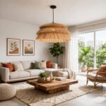 LumaDrop Pendant Light-Handwoven Shaggy Straw Pendant Light - Image 2