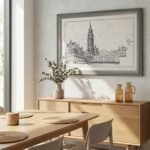 Heritage Skyline | Vintage European Architecture Wall Art | Intaryaa