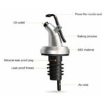 300ml Stainless Steel and Glass Oil & Vinegar Dispenser with Measurement Scale-Leak-Proof Oil Pourer-with Dust-Proof Flip Cap - Image 3