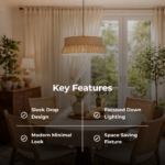 Tasseled Drum Hanging Lamp Sustainable Fiber Ceiling Light - Image 4