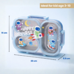 Kids Leakproof Lunch Box with 3 Compartments & Spoon