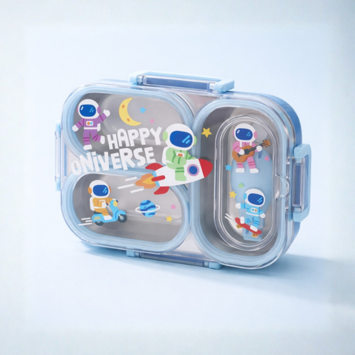 Kids Leakproof Lunch Box with 3 Compartments & Spoon