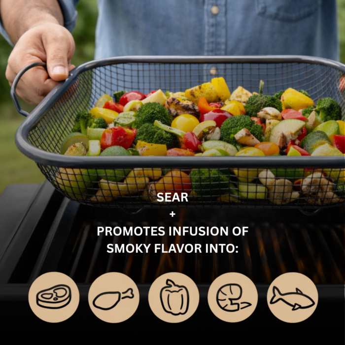 Stainless Steel Mesh Basket for Fruits & Vegetables with Handles | Washing & Draining Tray - Image 3